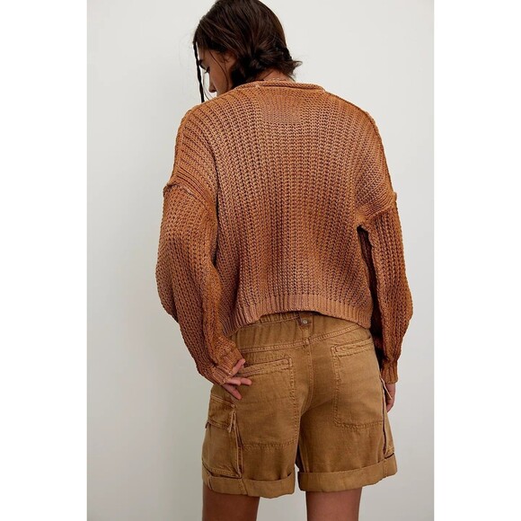 Free People Frankie Washed Shorts Low-Waisted Cargo Lightweight Casual M 284069 - Picture 2 of 11